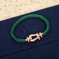 Fred FORCE 10 BRACELET Large model 18K yellow gold diamond paved F230020
