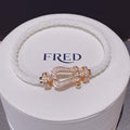 Fred FORCE 10 BRACELET Large model 18K yellow gold diamond paved F230021 - 1. Full diamond - View 1