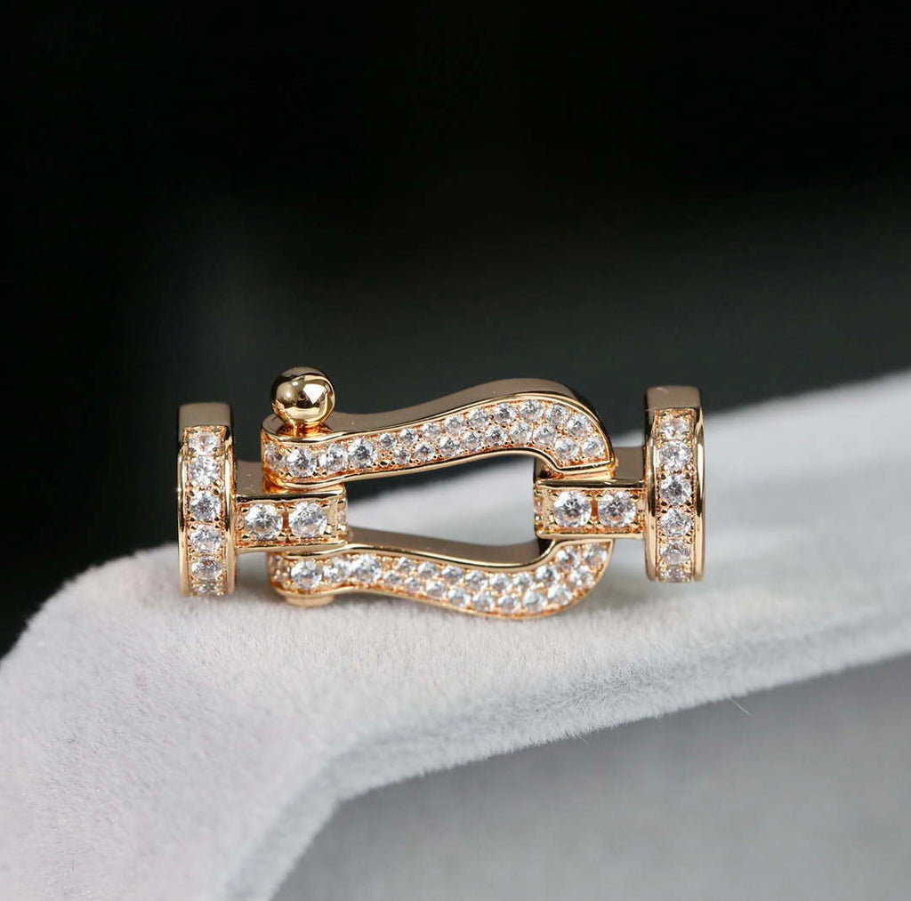 Fred FORCE 10 BRACELET XL model in 18k pink gold and diamonds F23004