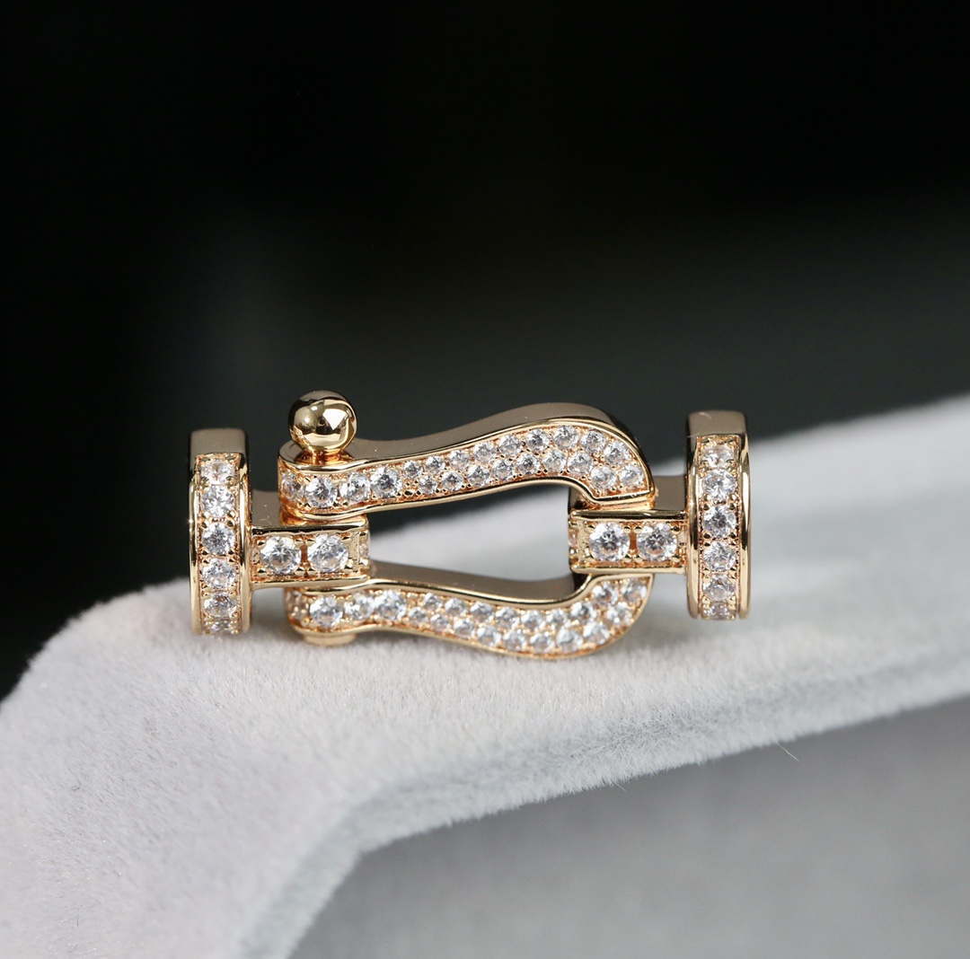 Fred FORCE 10 BRACELET XL model in 18k pink gold and diamonds F23004