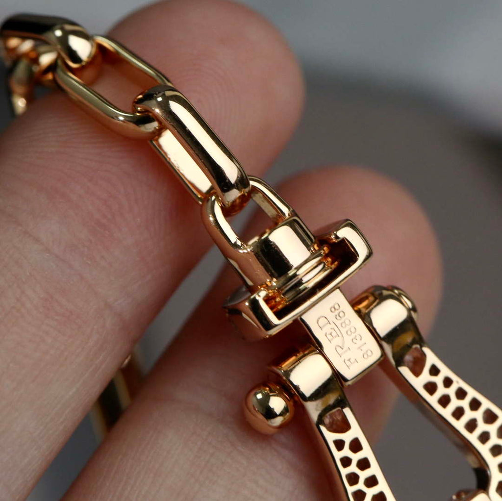 Fred FORCE 10 BRACELET XL model in 18k pink gold with diamonds F23006