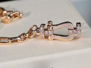 Fred FORCE 10 BRACELET XL model in 18k pink gold with diamonds F23006 - Default Title - View 3