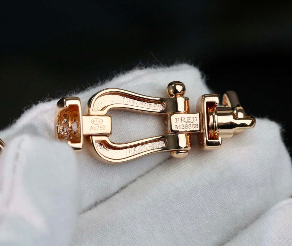 Fred FORCE 10 BRACELET XL model in 18k pink gold with diamonds F23006