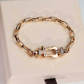 Fred FORCE 10 BRACELET XL model in 18k pink gold with diamonds F23006 - Default Title - View 1