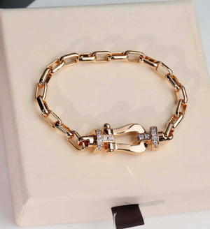 Fred FORCE 10 BRACELET XL model in 18k pink gold with diamonds F23006 - Default Title - View 1