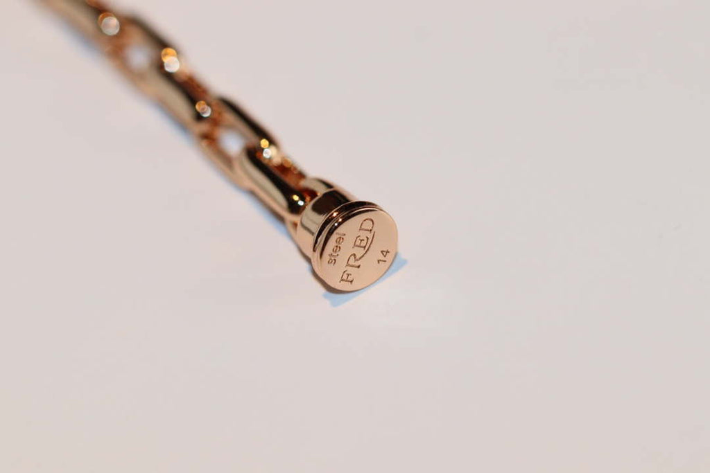 Fred FORCE 10 BRACELET XL model in 18k Pink gold with diamonds F23009