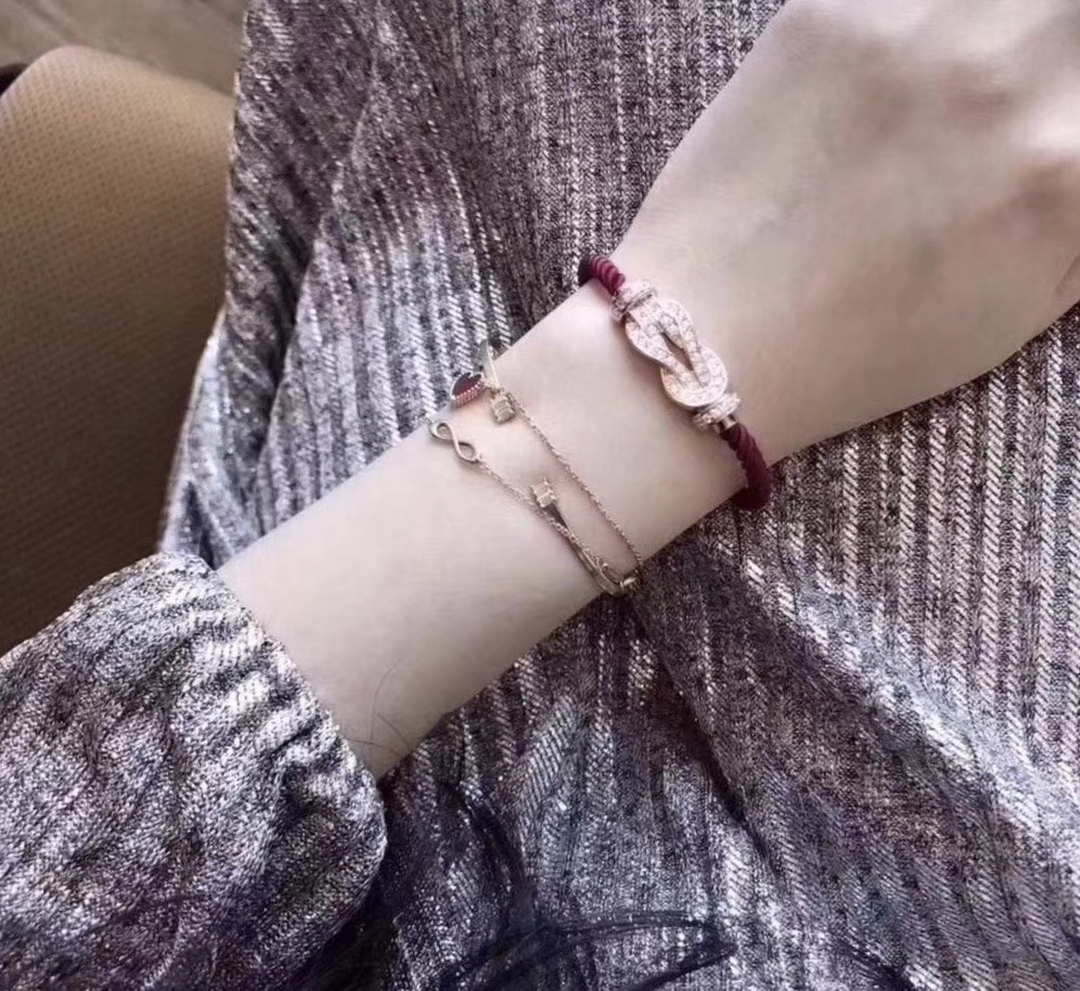 Fred FORCE 10 BRACELET XL model in 18k pink gold with diamonds F230017
