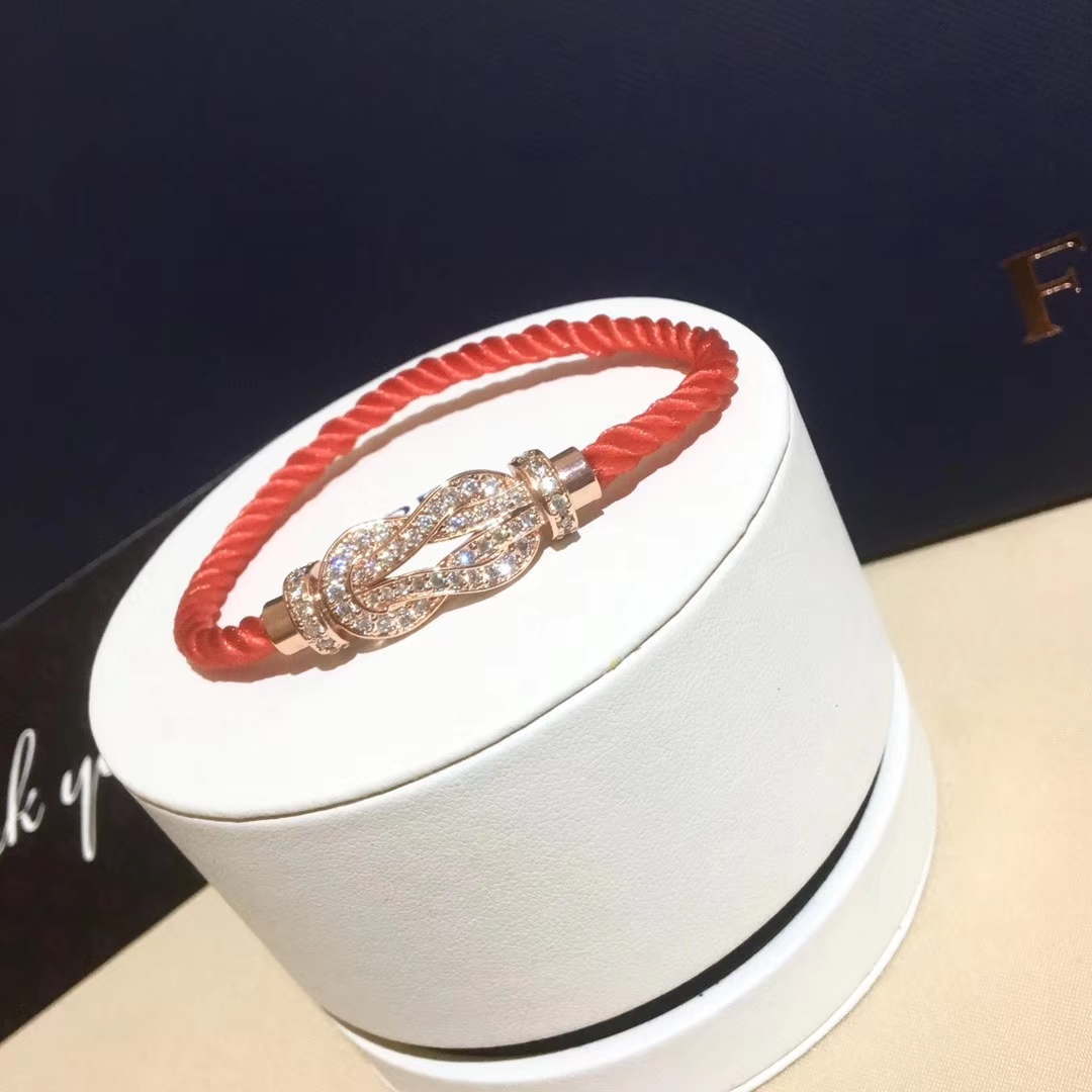 Fred FORCE 10 BRACELET XL model in 18k pink gold with diamonds F230017