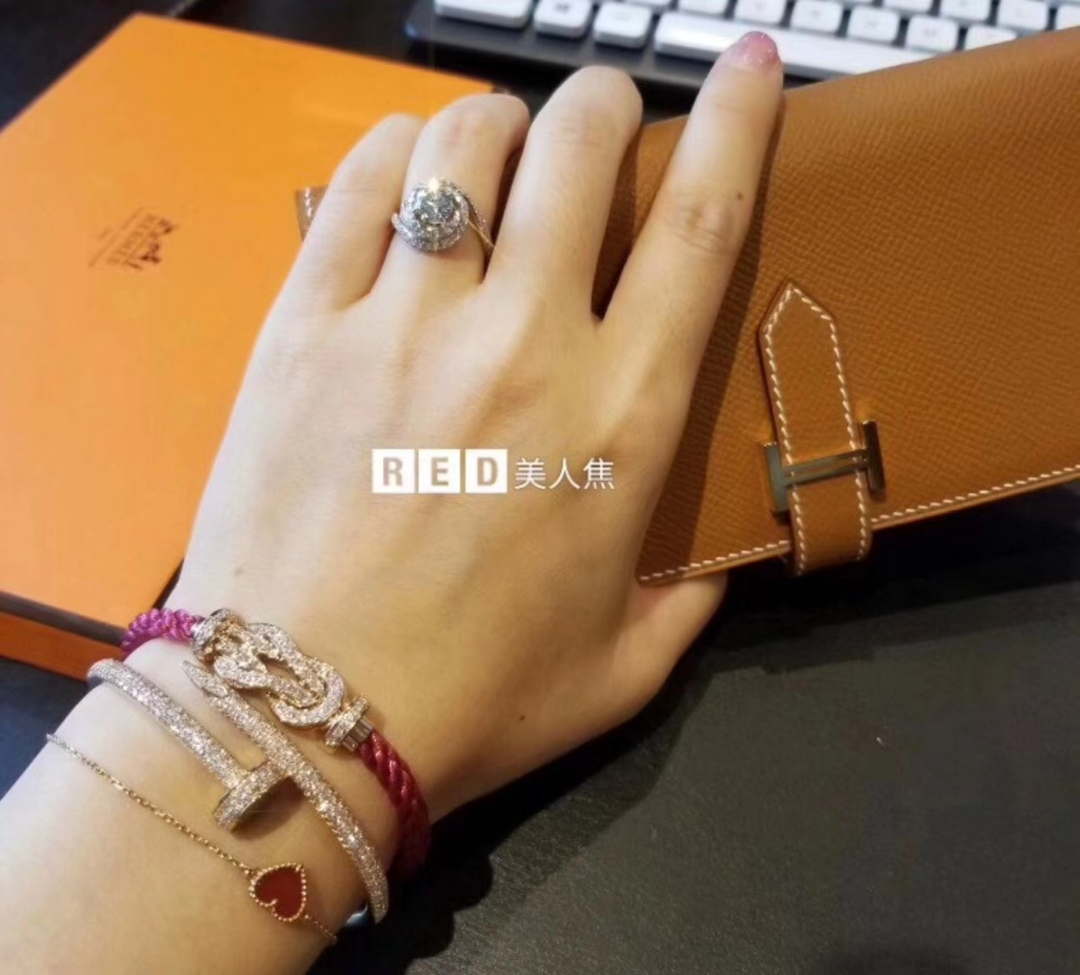 Fred FORCE 10 BRACELET XL model in 18k pink gold with diamonds F230017