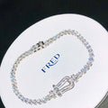Fred FORCE 10 BRACELET XL model in 18k platinum gold with full diamonds F230013 - Default Title - View 1