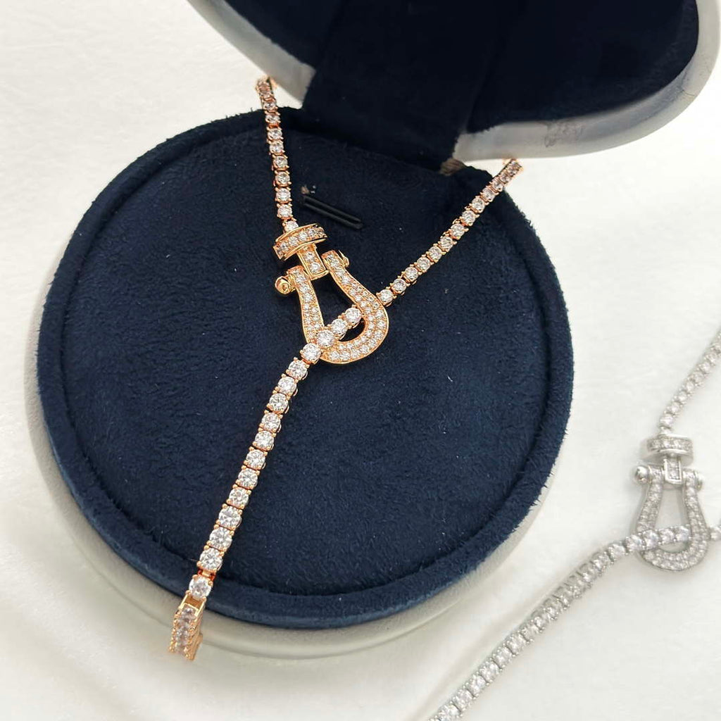 Fred FORCE 10 NECKLACE Small model in 18k platinum gold and diamonds F23011