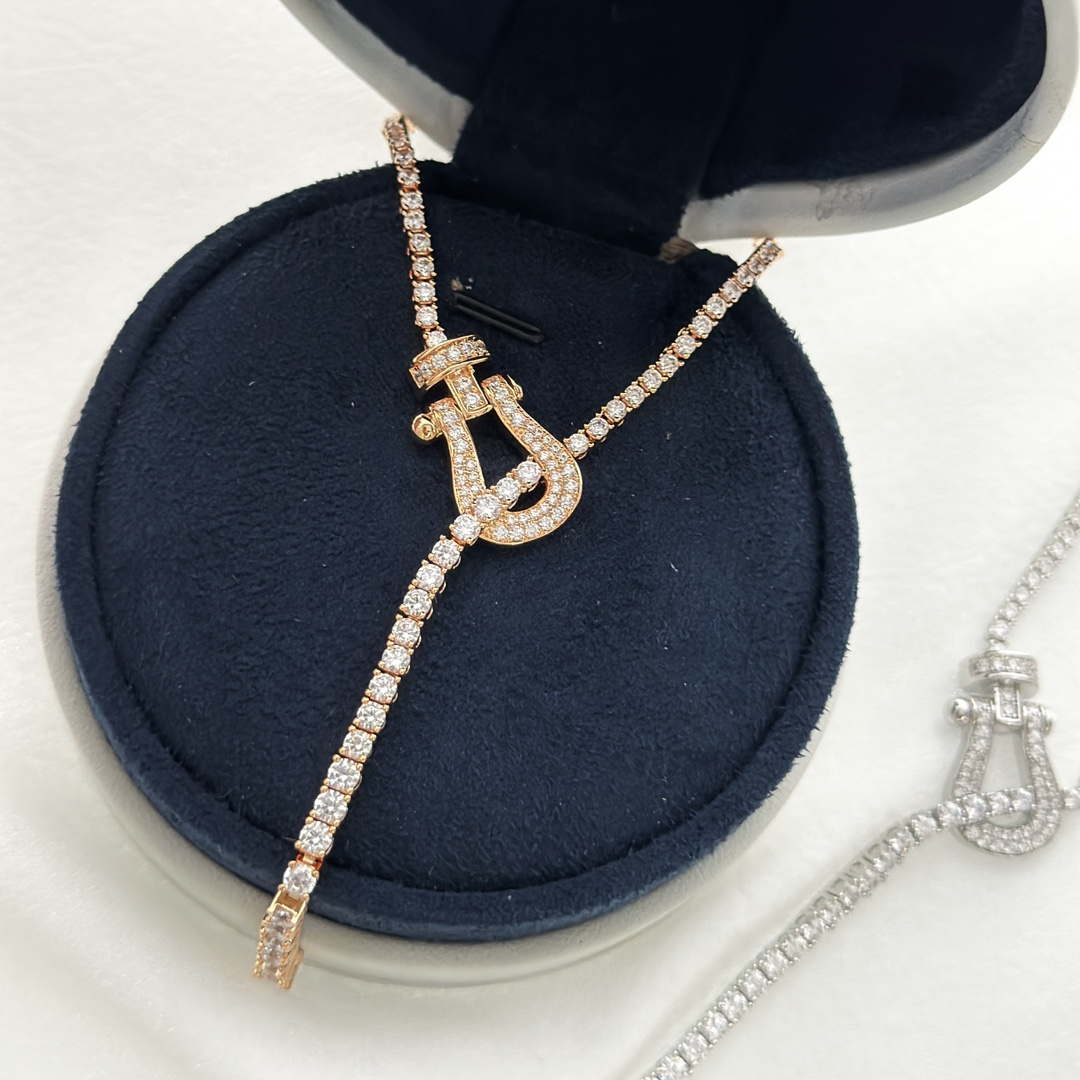 Fred FORCE 10 NECKLACE Small model in 18k platinum gold and diamonds F23011