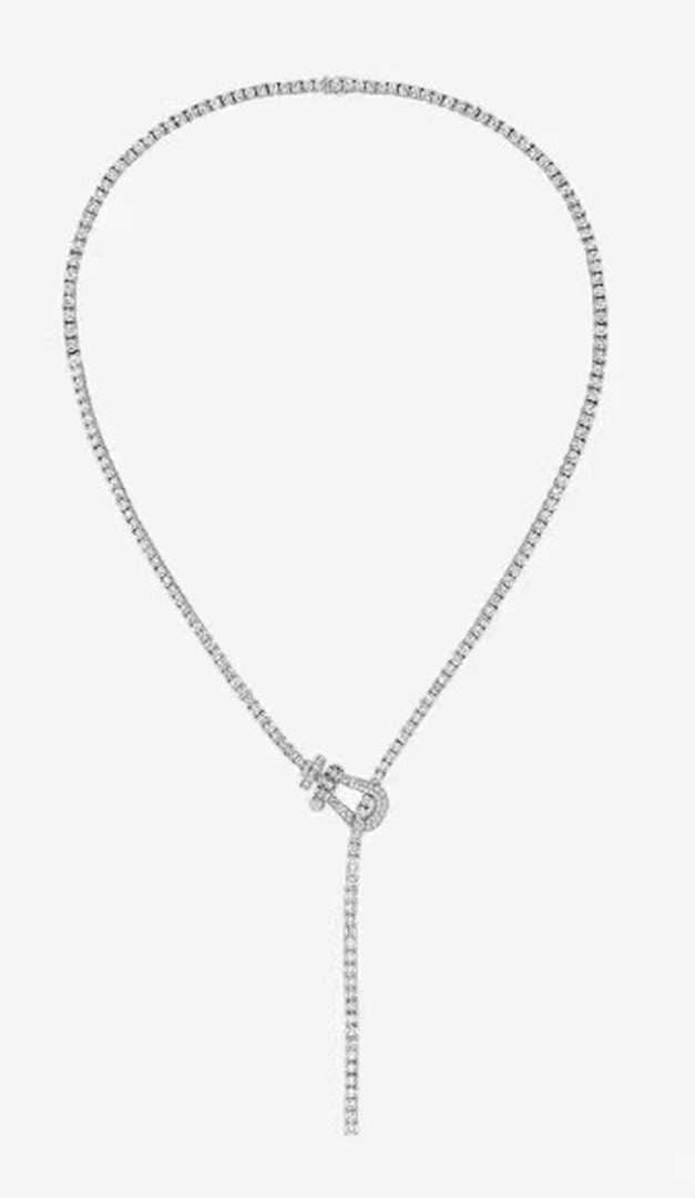 Fred FORCE 10 NECKLACE Small model in 18k pink gold and diamonds F23010
