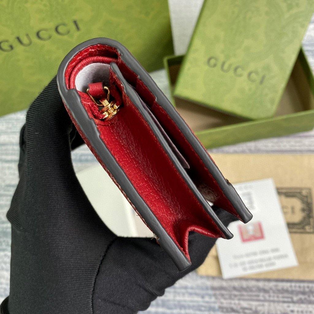 GG 647788 Doraemon x Gucci Card case Red - luxibagsmall
