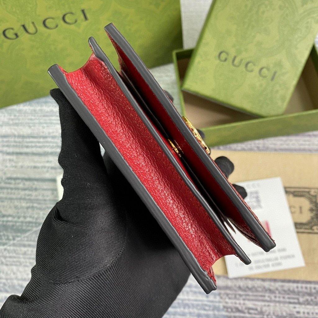 GG 647788 Doraemon x Gucci Card case Red - luxibagsmall
