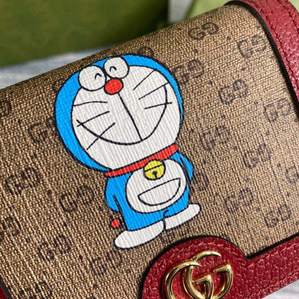 GG 647788 Doraemon x Gucci Card case Red - luxibagsmall