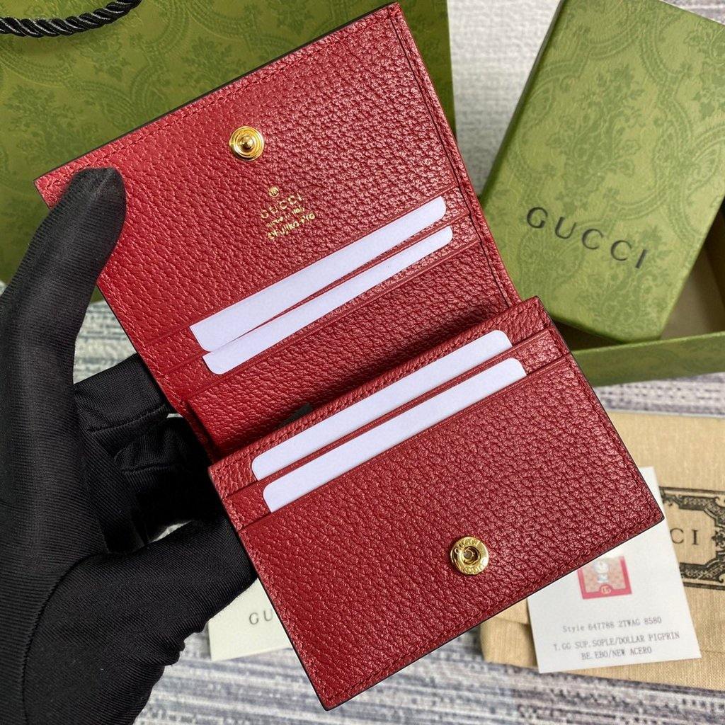 GG 647788 Doraemon x Gucci Card case Red - luxibagsmall