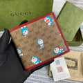 GG 647802 Gucci Doraemon x Gucci Bi-fold Wallet Red - luxibagsmall