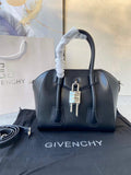 Givenchy BB50J0B00D Mini Antigona Lock Bag in Box Leather Black