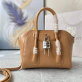 Givenchy BB50J0B00D Mini Antigona Lock Bag in Box Leather Apricot - Default Title - View 1