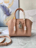 Givenchy BB50J0B00D Mini Antigona Lock Bag in Box Leather Light pink