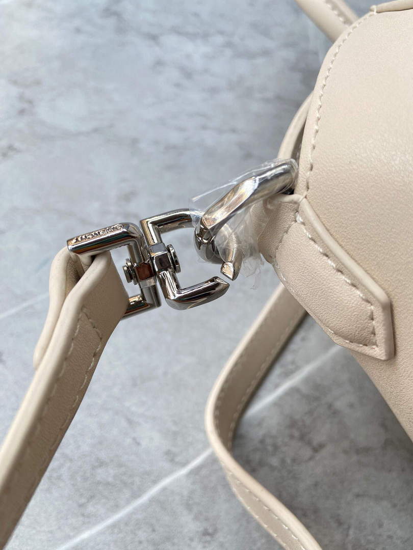 Givenchy BB50J0B00D Mini Antigona Lock Bag in Box Leather Beige