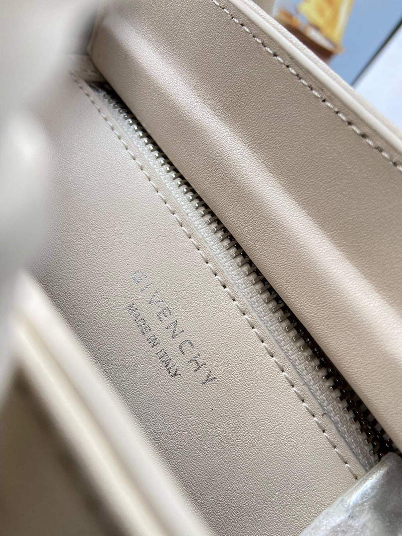 Givenchy BB50J0B00D Mini Antigona Lock Bag in Box Leather Beige