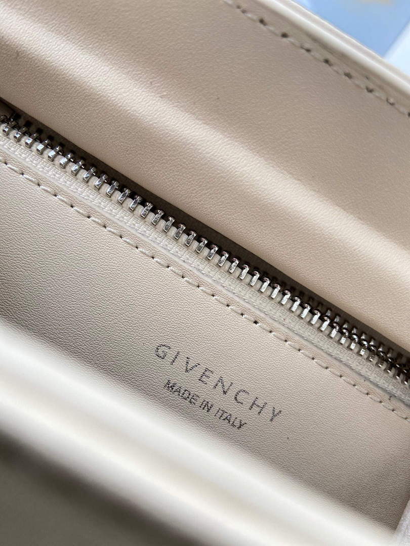 Givenchy BB50J0B00D Mini Antigona Lock Bag in Box Leather Beige
