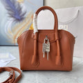 Givenchy BB50J0B00D Mini Antigona Lock Bag in Box Leather Brown - Default Title - View 1
