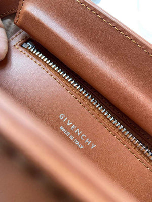 Givenchy BB50J0B00D Mini Antigona Lock Bag in Box Leather Brown - Default Title - View 13