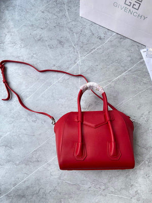 Givenchy BB50J0B00D Mini Antigona Lock Bag in Box Leather Red - Default Title - View 7