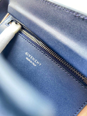 Givenchy BB50J0B00D Mini Antigona Lock Bag in Box Leather Blue - Default Title - View 13