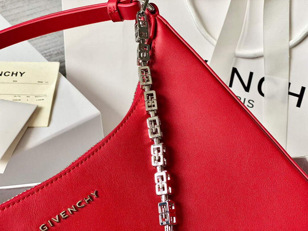 Givenchy BB50LGB1A4 Small Moon Cut Out bag in Leather Red