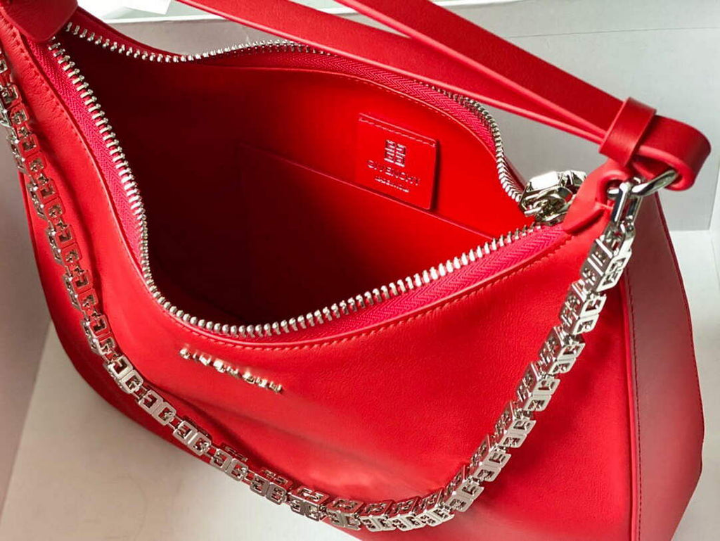 Givenchy BB50LGB1A4 Small Moon Cut Out bag in Leather Red