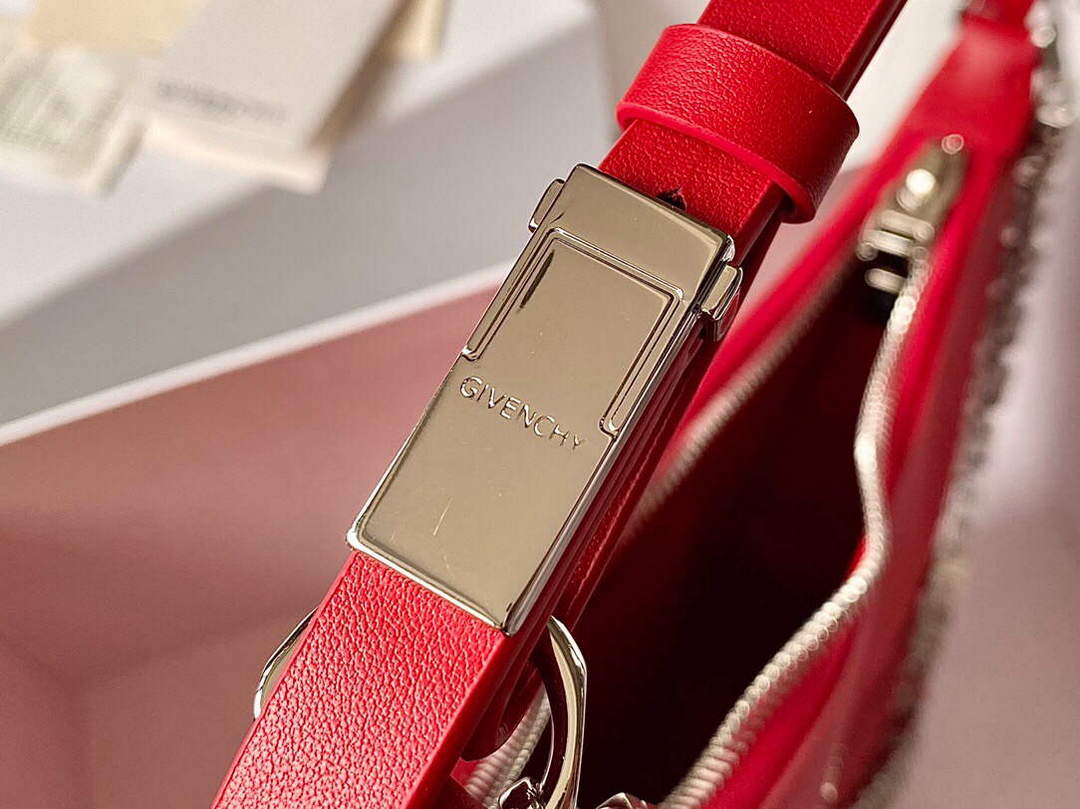 Givenchy BB50LGB1A4 Small Moon Cut Out bag in Leather Red