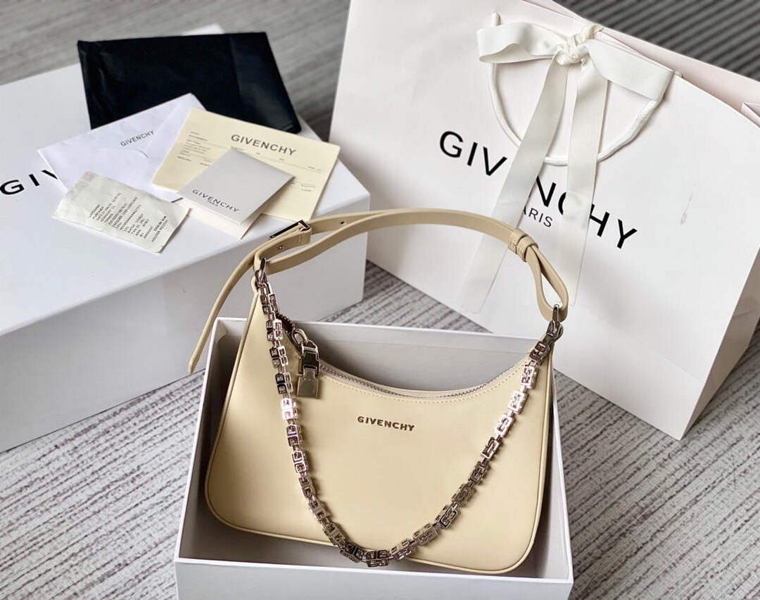 Givenchy BB50LGB1A4 Small Moon Cut Out bag in Leather Beige - Default Title - View 1
