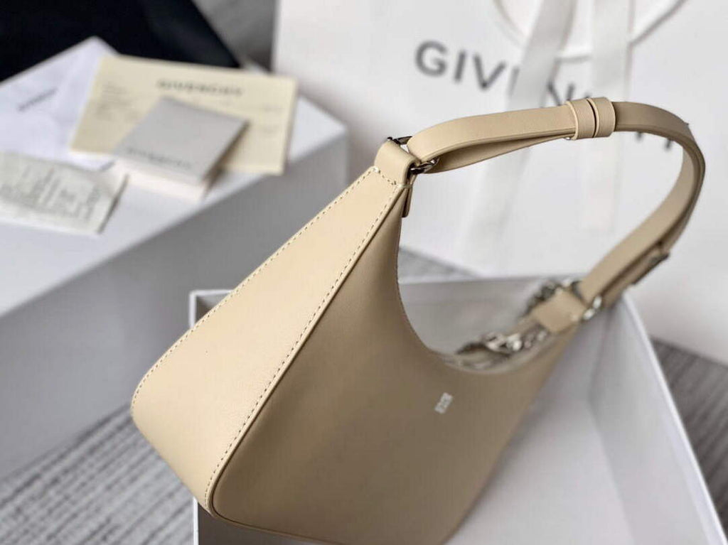 Givenchy BB50LGB1A4 Small Moon Cut Out bag in Leather Beige