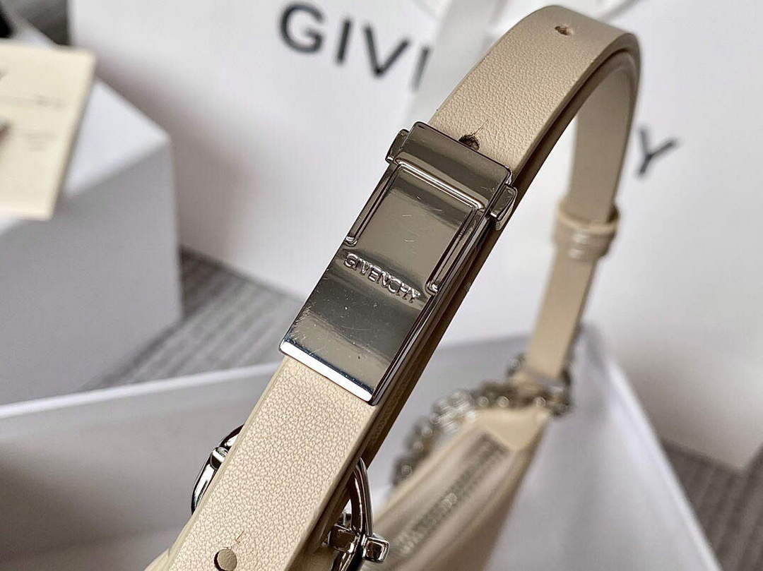 Givenchy BB50LGB1A4 Small Moon Cut Out bag in Leather Beige