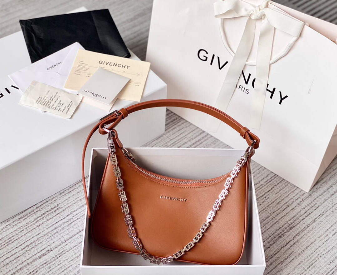 Givenchy BB50LGB1A4 Small Moon Cut Out bag in Leather Brown - Default Title - View 1