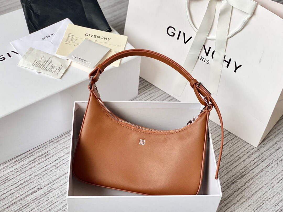 Givenchy BB50LGB1A4 Small Moon Cut Out bag in Leather Brown