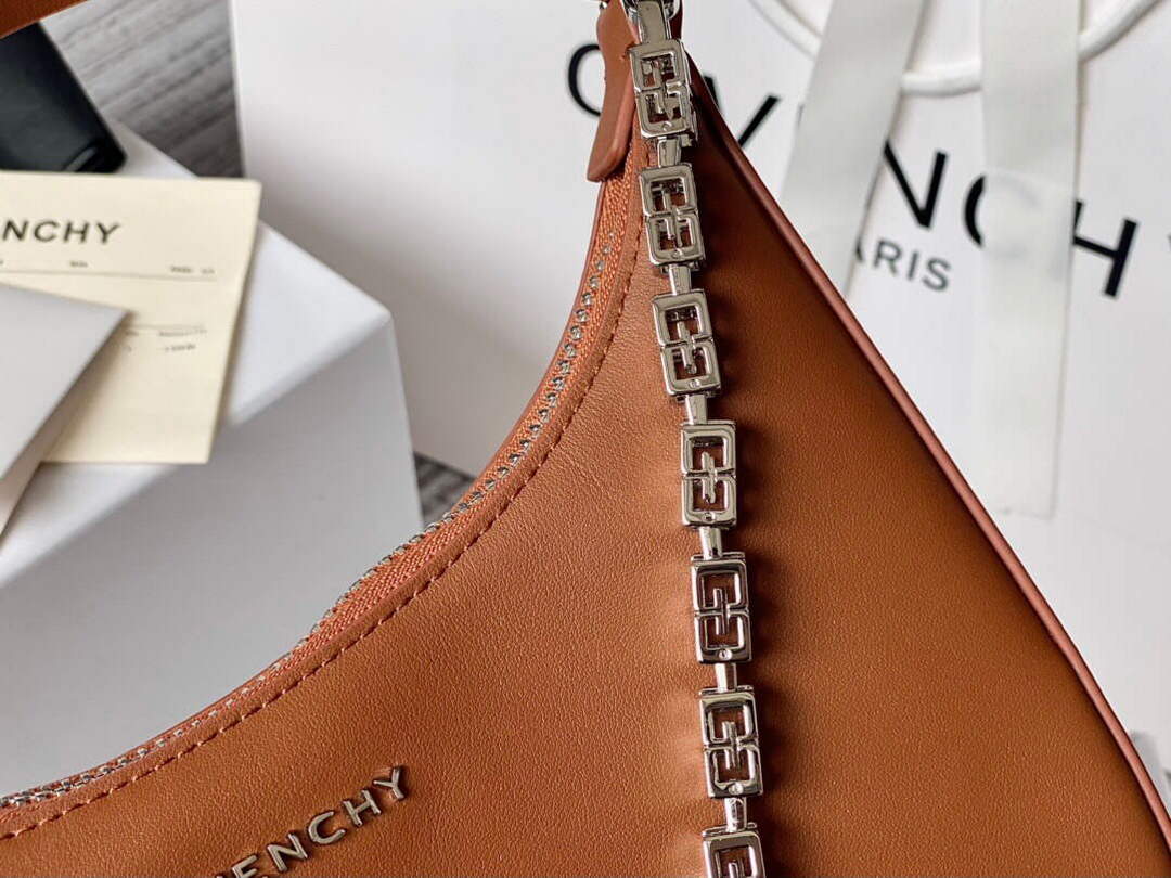 Givenchy BB50LGB1A4 Small Moon Cut Out bag in Leather Brown