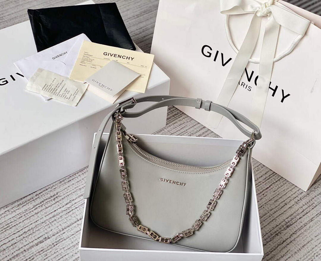 Givenchy BB50LGB1A4 Small Moon Cut Out bag in Leather Gray