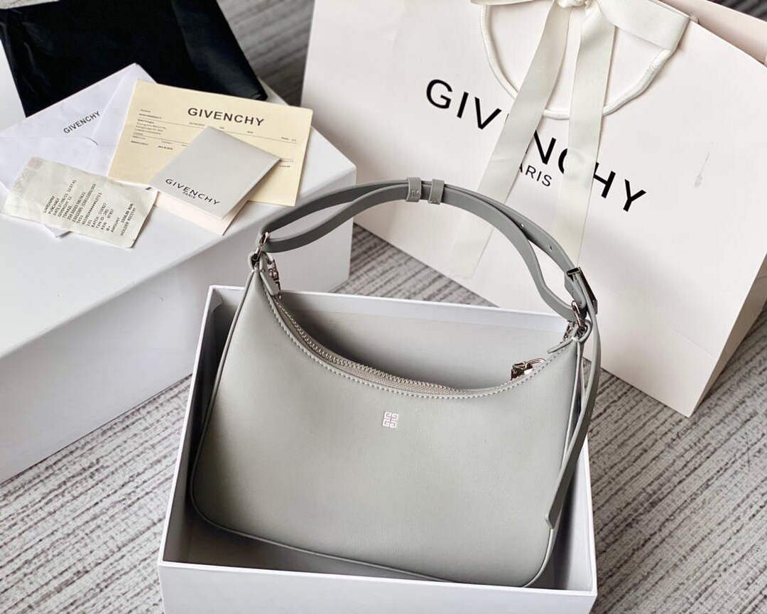 Givenchy BB50LGB1A4 Small Moon Cut Out bag in Leather Gray