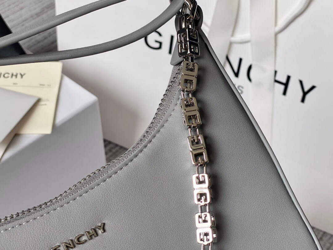 Givenchy BB50LGB1A4 Small Moon Cut Out bag in Leather Gray