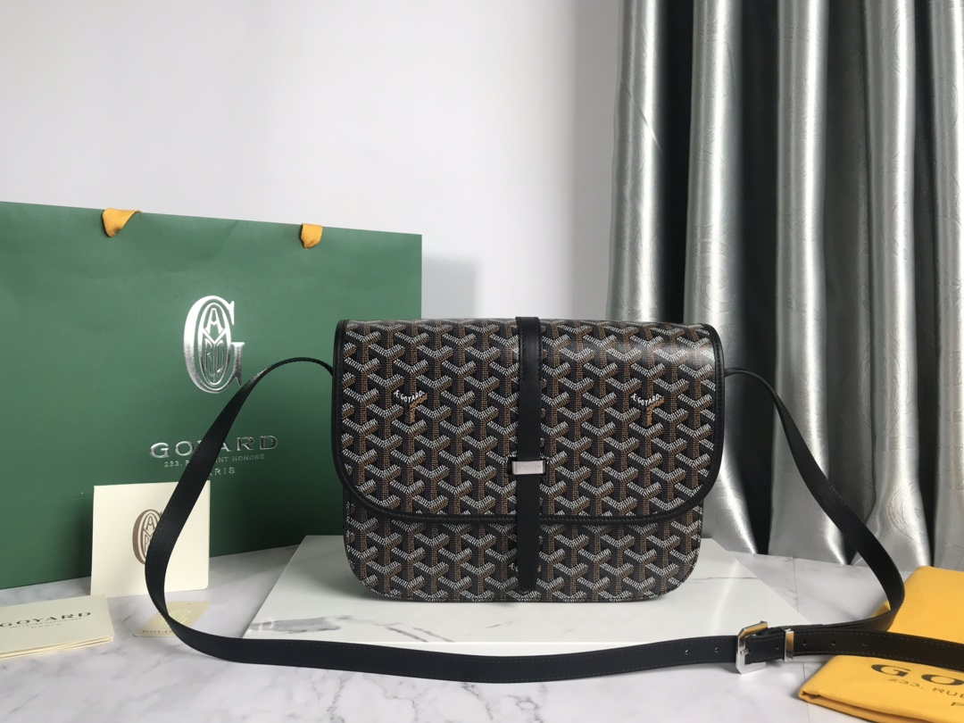 Goyard 2MMLTY01CL01P Belvedere MM Bag GY020183 Brown with Black - Default Title - View 1