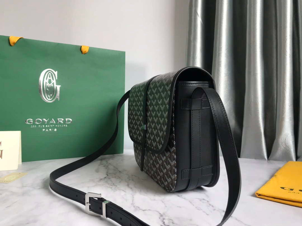 Goyard 2MMLTY01CL01P Belvedere MM Bag GY020183 Brown with Black