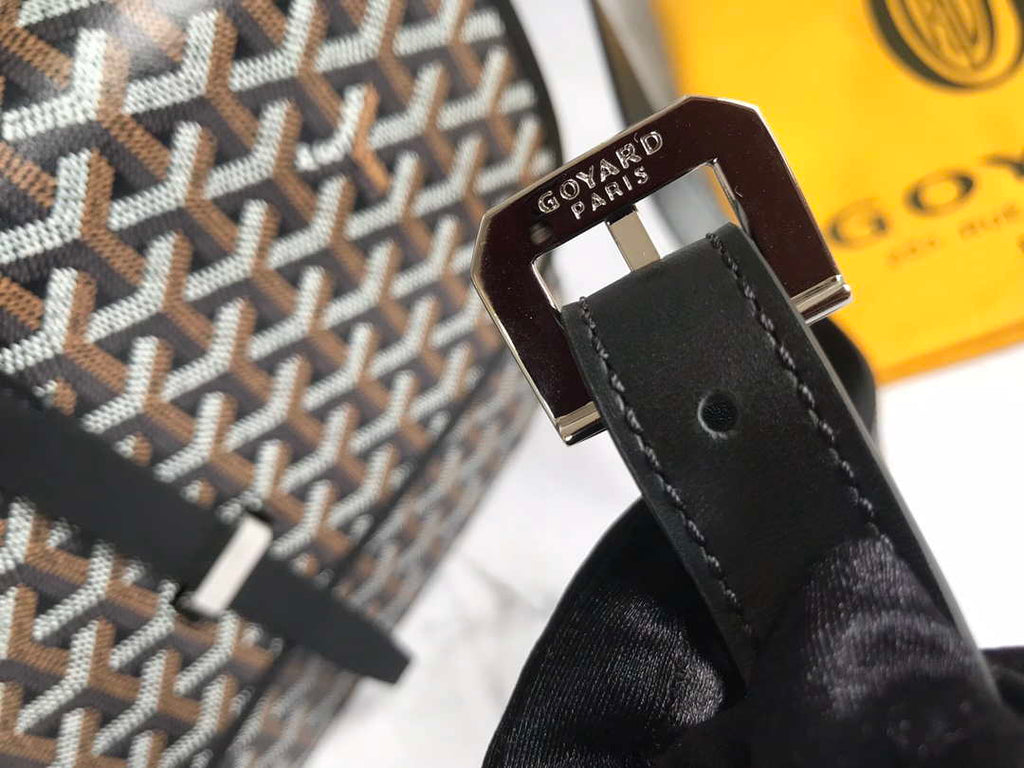 Goyard 2MMLTY01CL01P Belvedere MM Bag GY020183 Brown with Black