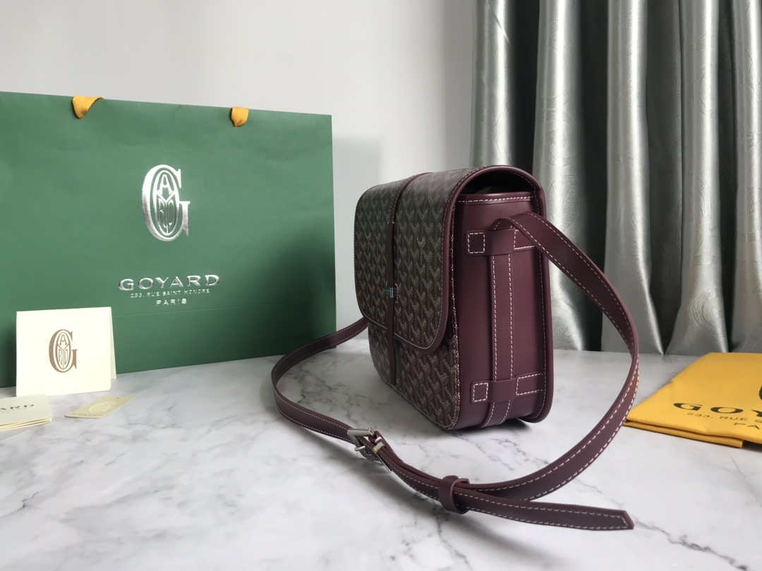 Goyard 2MMLTY01CL01P Belvedere MM Bag GY020183 Wine Red - Default Title - View 2
