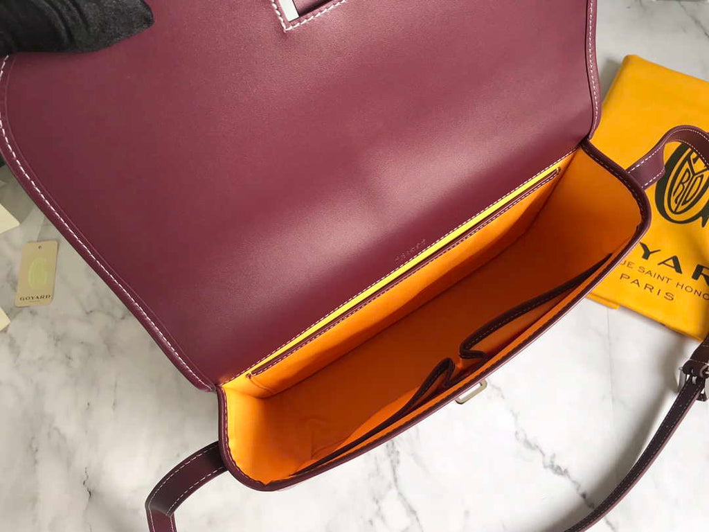 Goyard 2MMLTY01CL01P Belvedere MM Bag GY020183 Wine Red