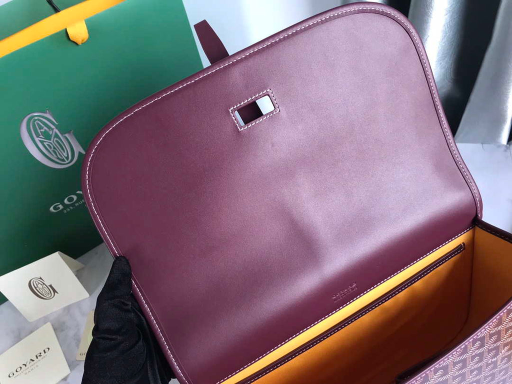 Goyard 2MMLTY01CL01P Belvedere MM Bag GY020183 Wine Red